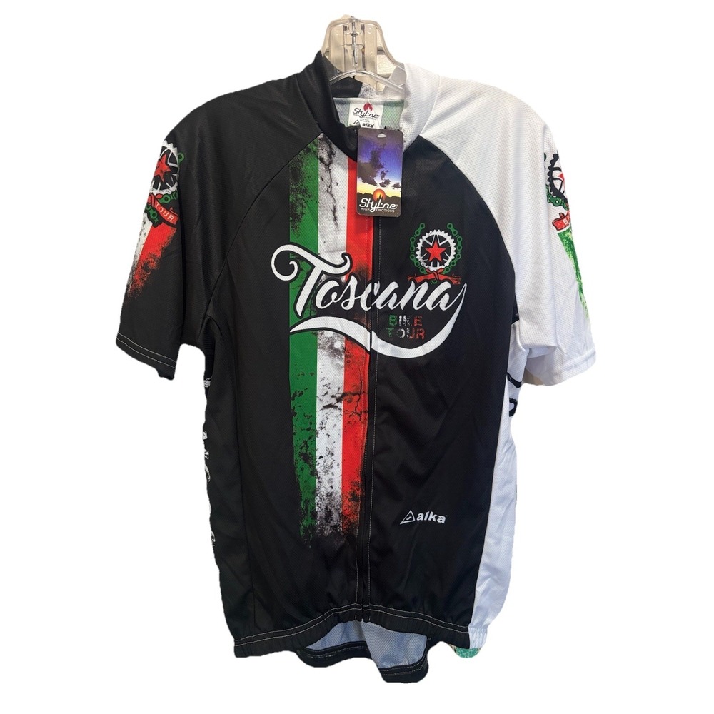Skyline Bike Gear Zip Up Shirt NWT Tag Size 3XL (Large Per Measurements) Logo